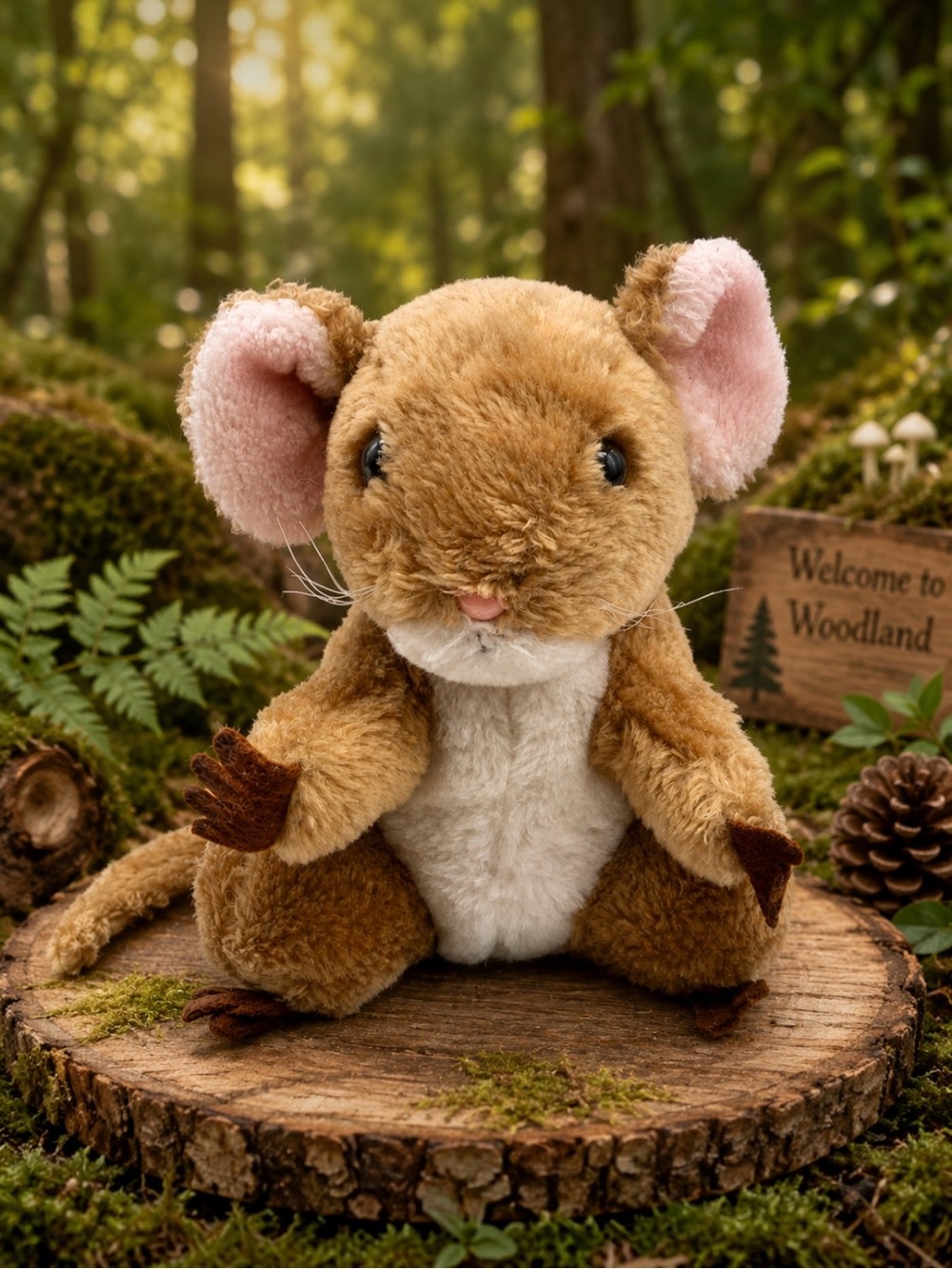 Vintage Dakin Priscilla Hillman Brown Mouse Plush 1981 Stuffed Animal 8” Korea